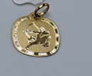 Ciondolo oro con segno zodiacale 18 kt. Possibilità di incisione personalizzata sul retro