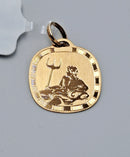 Ciondolo oro con segno zodiacale 18 kt. Possibilità di incisione personalizzata sul retro