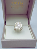 Anello Araldico : stemma di famiglia in oro o argento