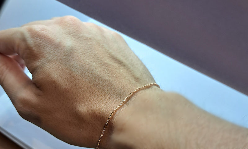 BRACCIALE SALDATO ORO Rosa 18 kt. oropersempre modello Taormina LUI 210 mm
