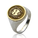Anello Araldico : stemma di famiglia in oro o argento