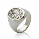 Anello Araldico : stemma di famiglia in oro o argento