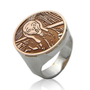 Anello Araldico : stemma di famiglia in oro o argento