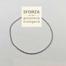 BRACCIALE SALDATO oro bianco 18 KT. OROPERSEMPRE MODELLO PERUGIA LUI 210 mm.