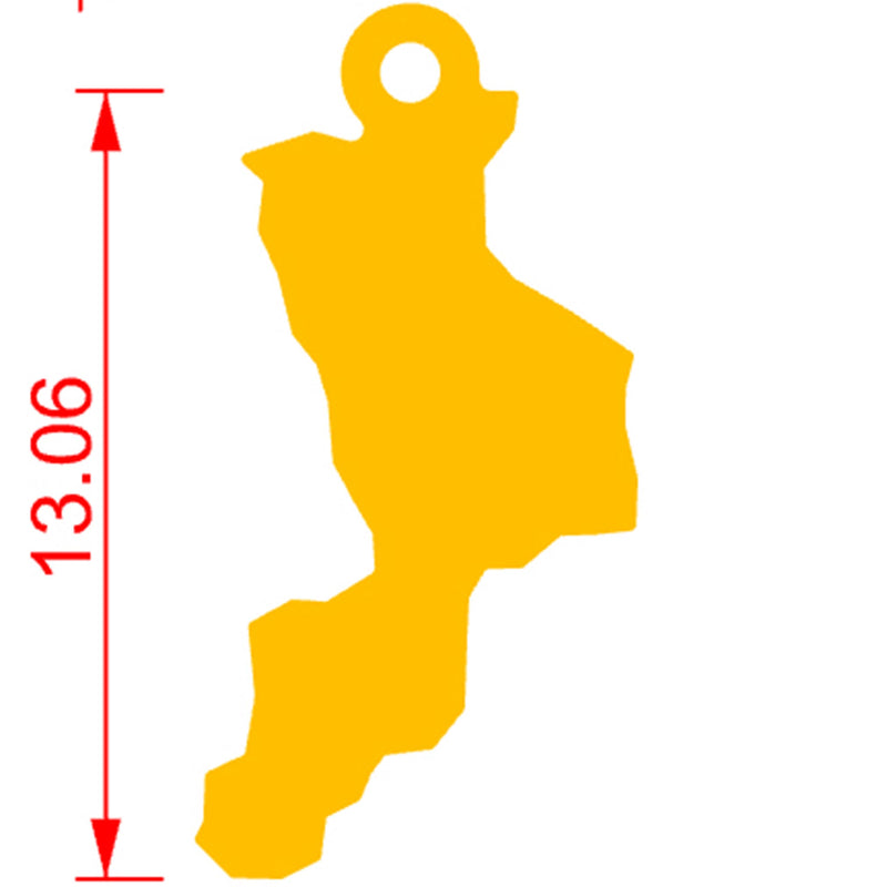 Ciondolo Regione Calabria con catena oro 18 kt.