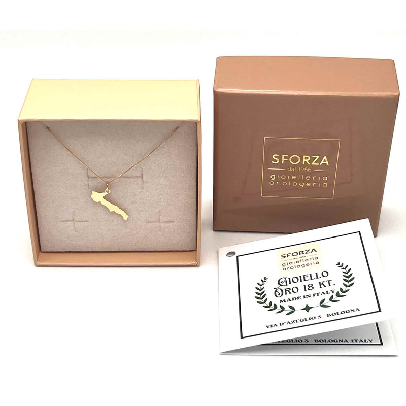Ciondolo con catena oro 18 kt. (750°°°) Regione Puglia