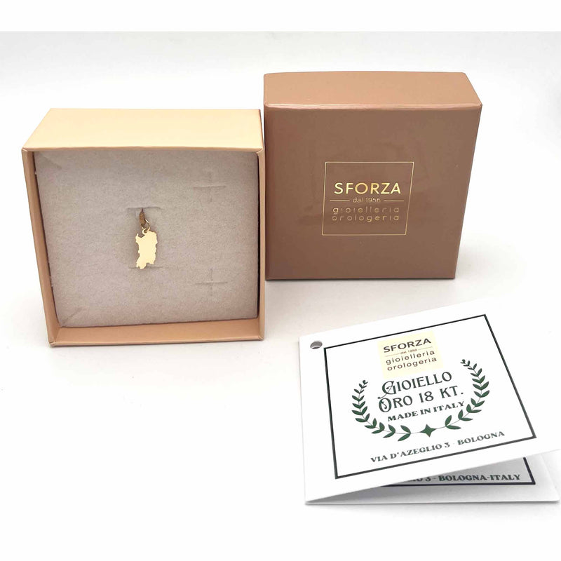 Ciondolo con catena oro 18 kt. Regione Sardegna