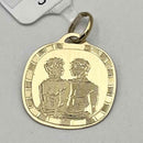 Ciondolo oro con segno zodiacale 18 kt. Possibilità di incisione personalizzata sul retro