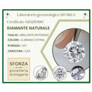 Diamante sospeso carati 0,03 collana invisibile