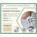 Diamante sospeso carati 0,08 collana invisibile