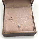 Diamante sospeso carati 0,03 collana invisibile