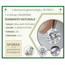 Diamante Sospeso carati 0,14 collana invisibile