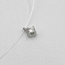 Diamante sospeso carati 0,03 collana invisibile