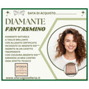 Diamante sospeso carati 0,03 collana invisibile