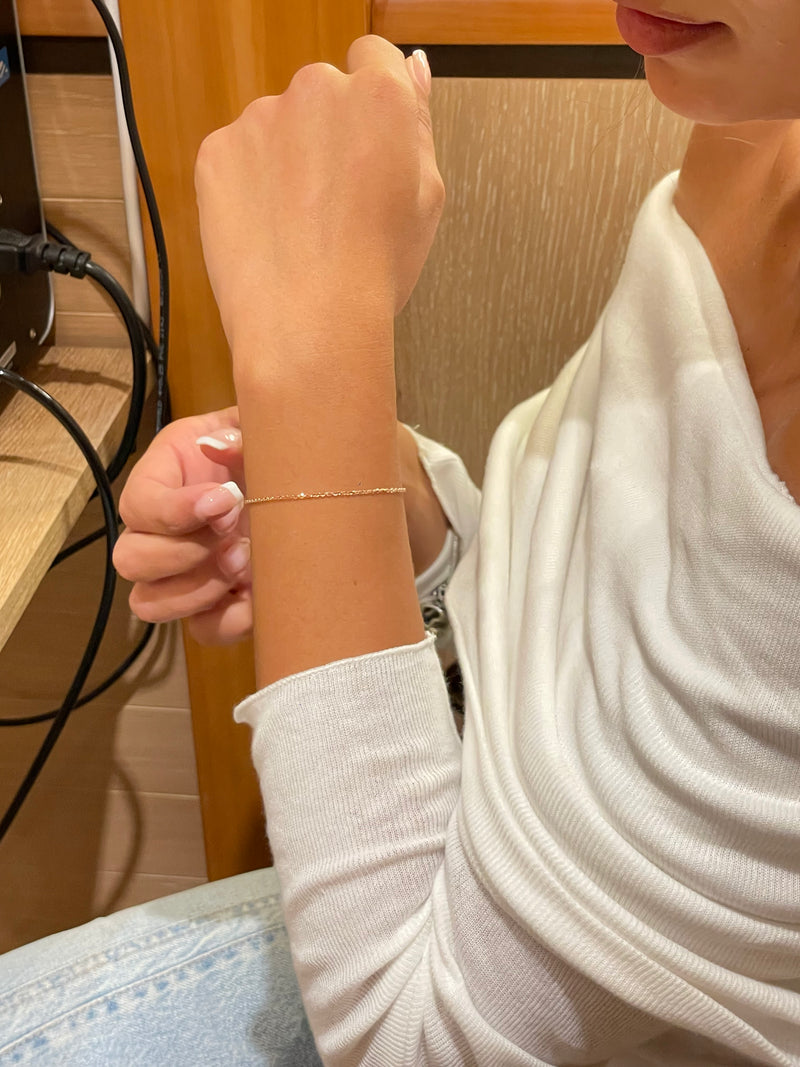 BRACCIALE SALDATO ORO Rosa 18 kt. oropersempre modello Taormina LEI 170 mm