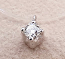 Diamante sospeso carati 0,03 collana invisibile