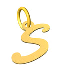 Ciondolo con lettera iniziale in corsivo in oro 18 kt