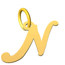 Ciondolo con lettera iniziale in corsivo in oro 18 kt
