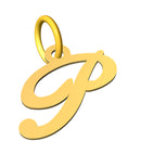 Ciondolo con lettera iniziale in corsivo in oro 18 kt