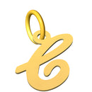 Ciondolo con lettera iniziale in corsivo in oro 18 kt