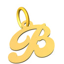 Ciondolo con lettera iniziale in corsivo in oro 18 kt