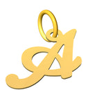 Ciondolo con lettera iniziale in corsivo in oro 18 kt