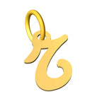 Ciondolo con lettera iniziale in corsivo in oro 18 kt
