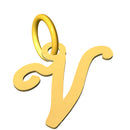 Ciondolo con lettera iniziale in corsivo in oro 18 kt