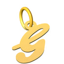 Ciondolo con lettera iniziale in corsivo in oro 18 kt