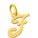 Ciondolo con lettera iniziale in corsivo in oro 18 kt