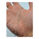 BRACCIALE SALDATO oro bianco 18 KT. OROPERSEMPRE MODELLO PERUGIA LUI 210 mm.