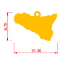 Ciondolo con catena oro 18 kt. (750°°°) Regione Sicilia
