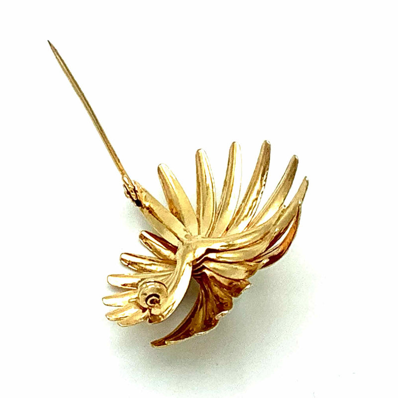 Spilla in Oro 5,5 gr con Perla. Produzione anni 40. Gioiello Secondo tempo