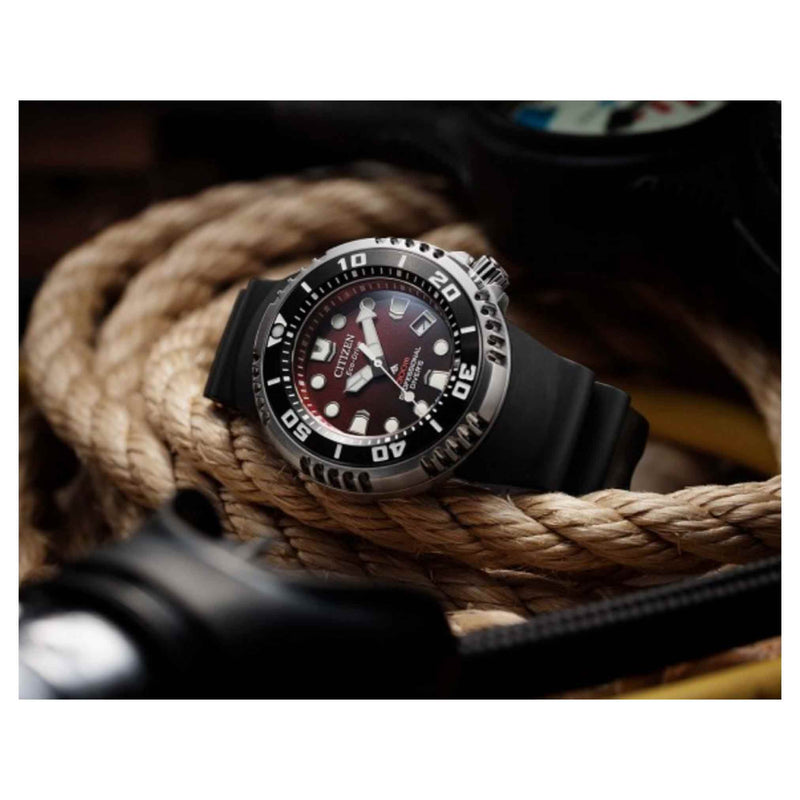Citizen Diver's Eco Drive 300 mt Gas Diver E365 BN1024-01Z