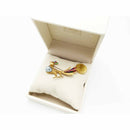 Spilla a forma di Pavone con Perla naturale grigia, Rubini e Smalto. Gioiello Secondo tempo