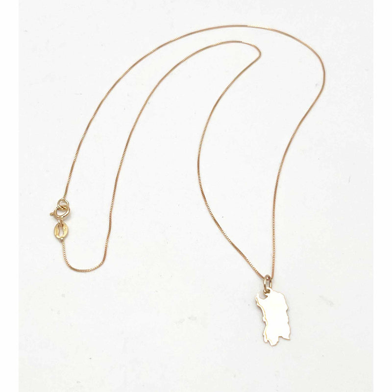 Ciondolo con catena oro 18 kt. Regione Sardegna