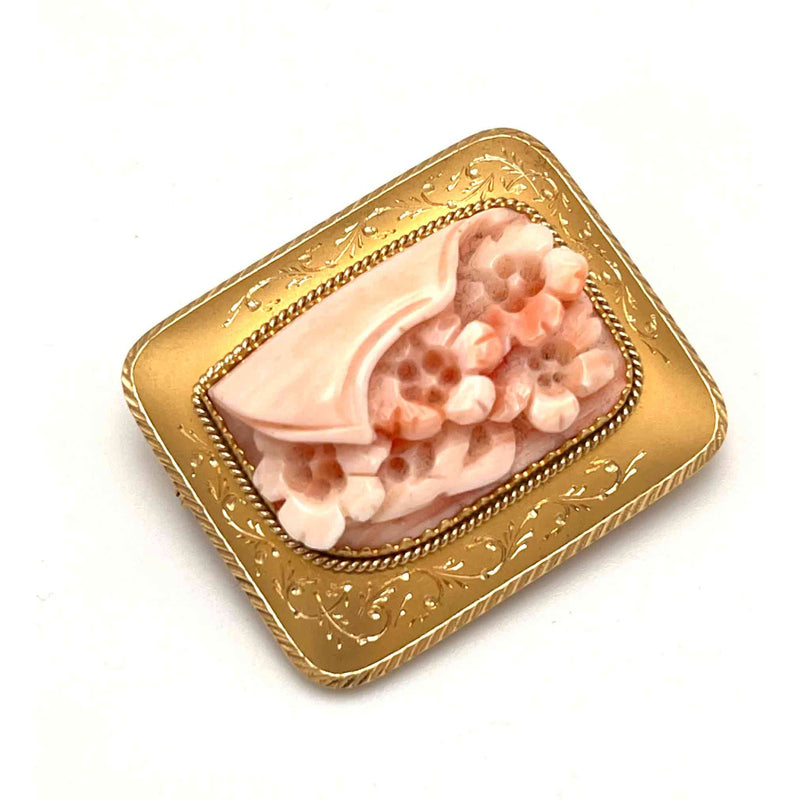 Spilla Cameo Floreale in Oro 18 KT (750°°°)