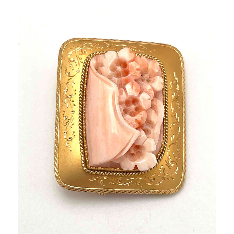 Spilla Cameo Floreale in Oro 18 KT (750°°°)