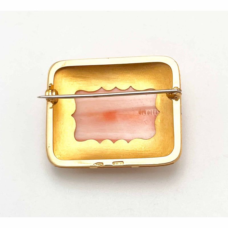 Spilla Cameo Floreale in Oro 18 KT (750°°°)