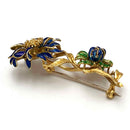 Spilla Floreale con Smalti in Oro 750°°° (18 KT)