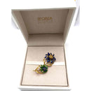 Spilla Floreale con Smalti in Oro 750°°° (18 KT)