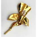 Spilla Giglio in Oro 750°°° (18 kt.) con Perle bianche