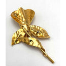 Spilla Giglio in Oro 750°°° (18 kt.) con Perle bianche