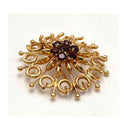 Spilla Rosone in Oro 750°°° (18 kT.) con Granati luminosi