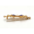 Spilla con Smalti e Perle Oro 750°°° (18 Kt.)