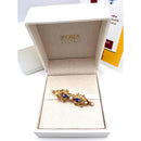 Spilla con Smalti e Perle Oro 750°°° (18 Kt.)