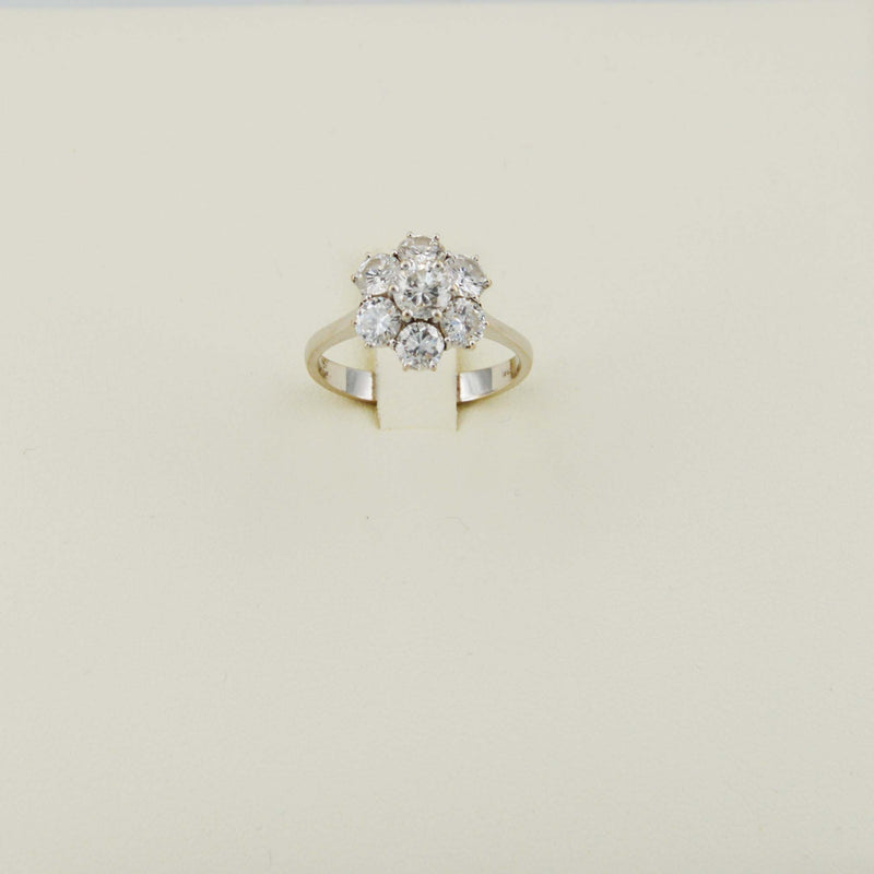 Anello anni 50 con 7 Diamanti carati 1,75 totali, colore H. Perfetto.Gioiello Secondo tempo