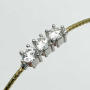 Bracciale 3 Diamanti ct.1,5 Lab-Grown in Oro Giallo