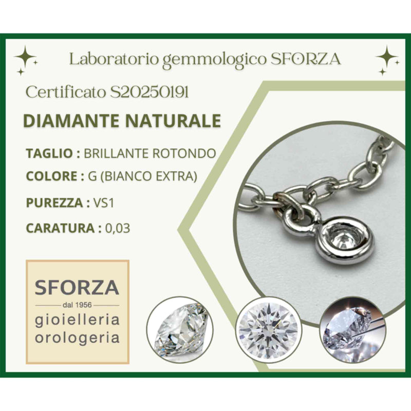 BRACCIALE SALDATO DIAMANTE NATURALE ct.0,03