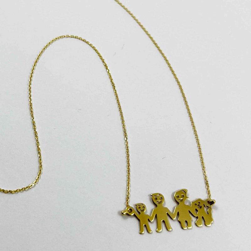 COLLANA FAMIGLIA FELICE (HAPPY FAMILY) ORO 18 KT.